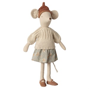 Maileg - Mus, Medium - Nederdel og sweater